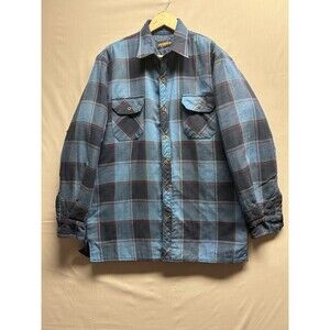 Vintage Lifetrends Quilted Plaid Jacket Camping Outdoors Y2K Distressed Mens L